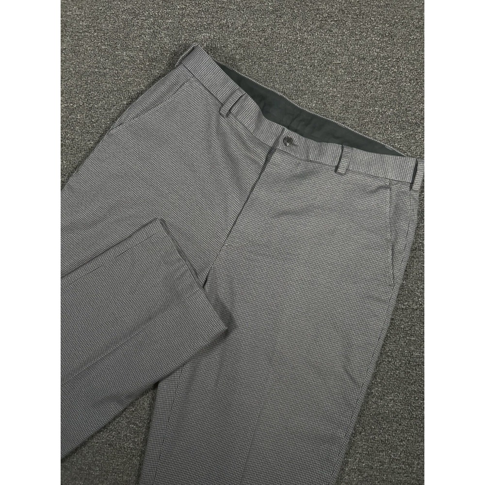 Brooks Brothers Advantage Chino Clark Pants Men's 34x32 Gray Houndstooth AOP